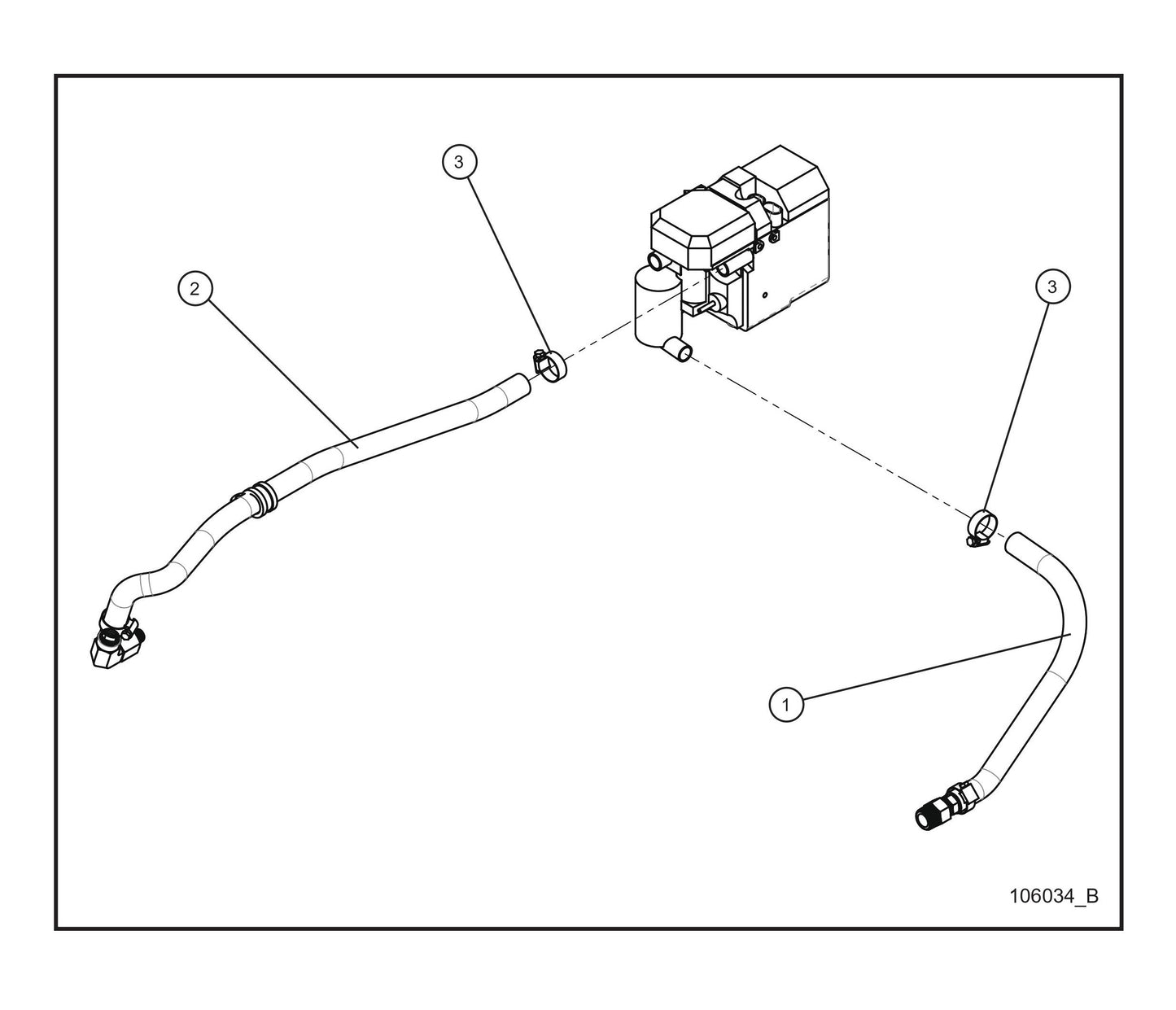 CAT C1.1 Diesel Block Heater Hose Group (Fig 1) Parts By Allmand