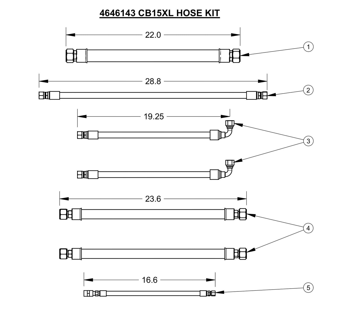 CB15EXL Hose Kit Assembly Parts
