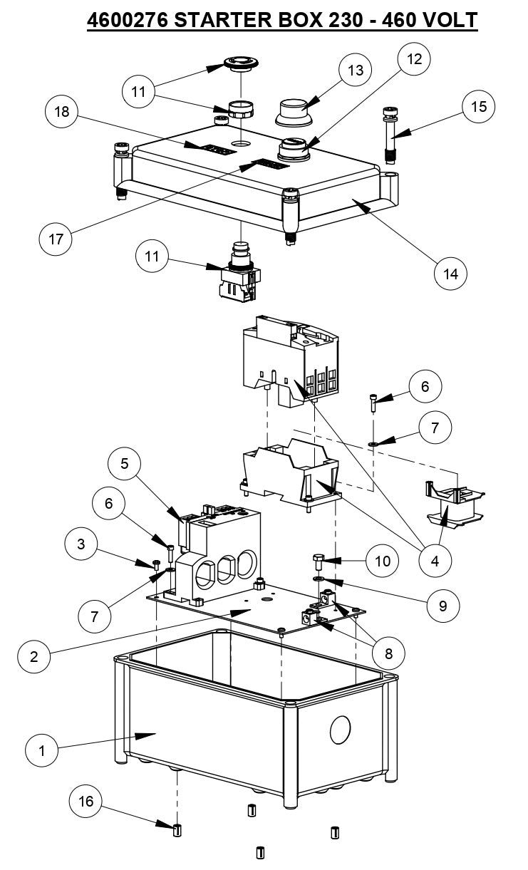 CB15 Starter Box 230-460 volt