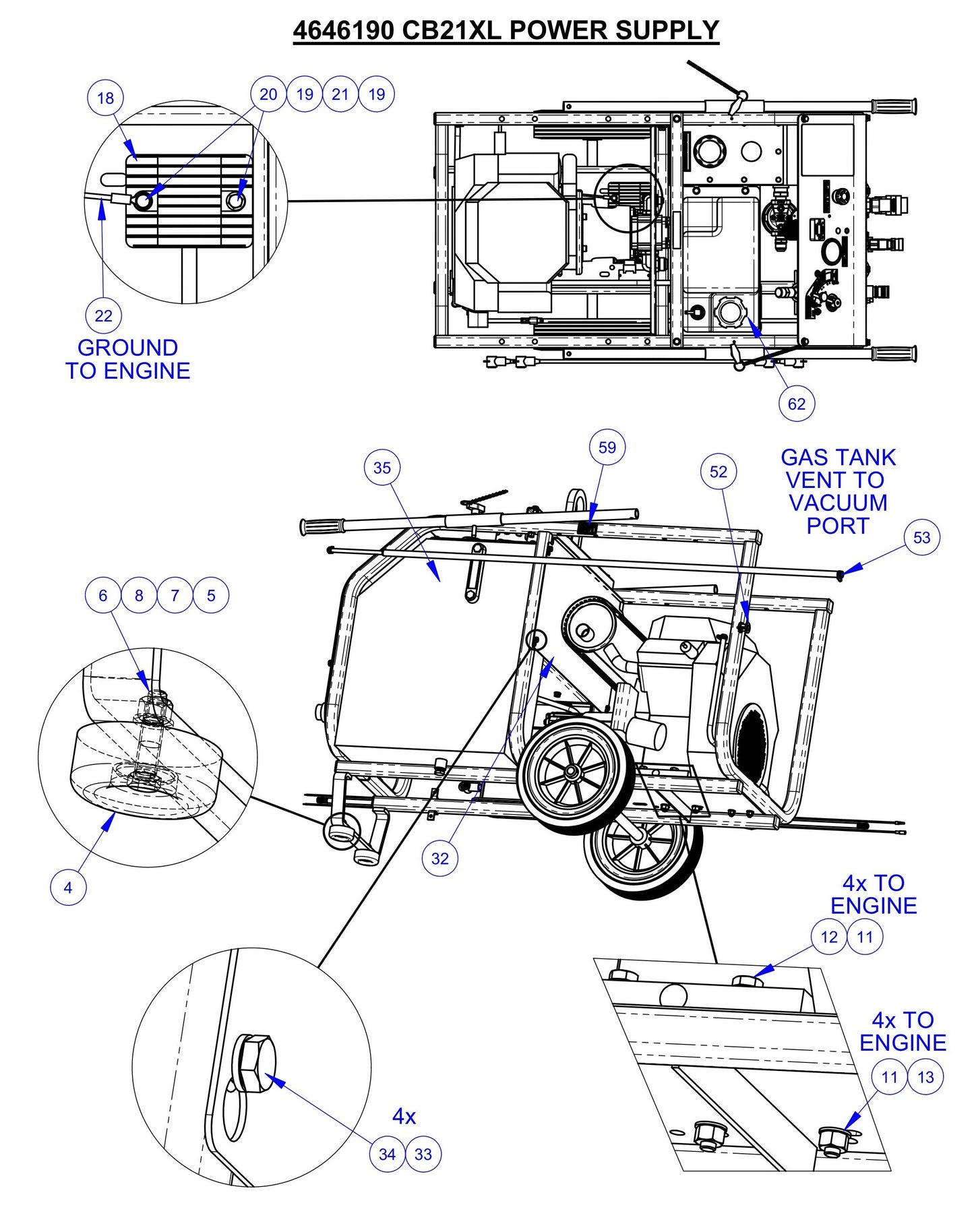 CB21XL Power Supply Assembly fig 2 Parts