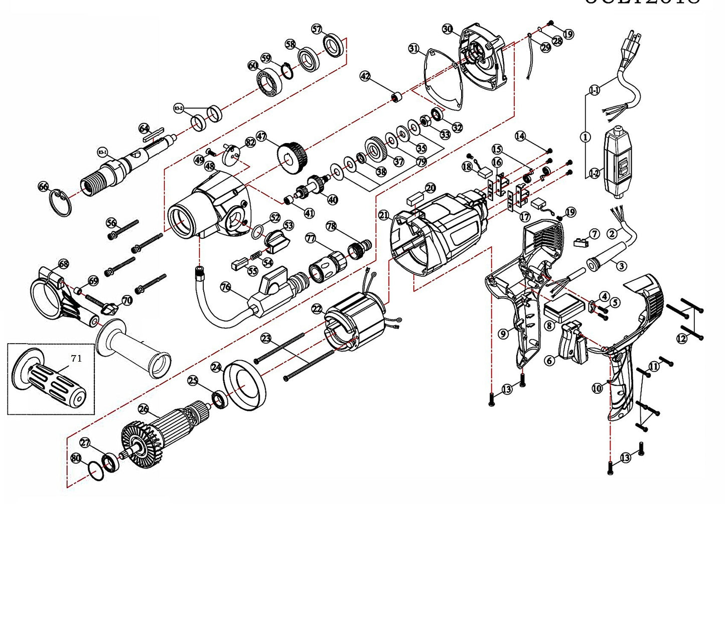 CB515 Core Drill Motor Parts