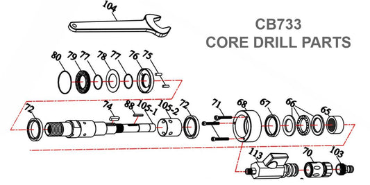 Spindle and Gearbox Parts by Core Cut Diamond Products