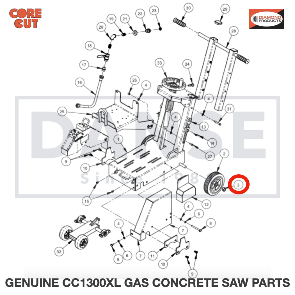 2400615 Set Collar, 3/4" fits Core Cut CC1300XL Concrete Floor Saw by Diamond Products