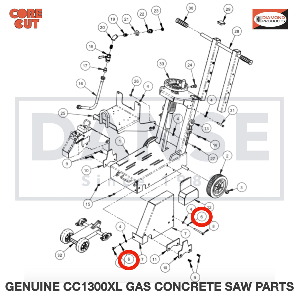2900321 Lock Washer, M10 Split fits Core Cut CC1300XL Concrete Floor Saw by Diamond Products