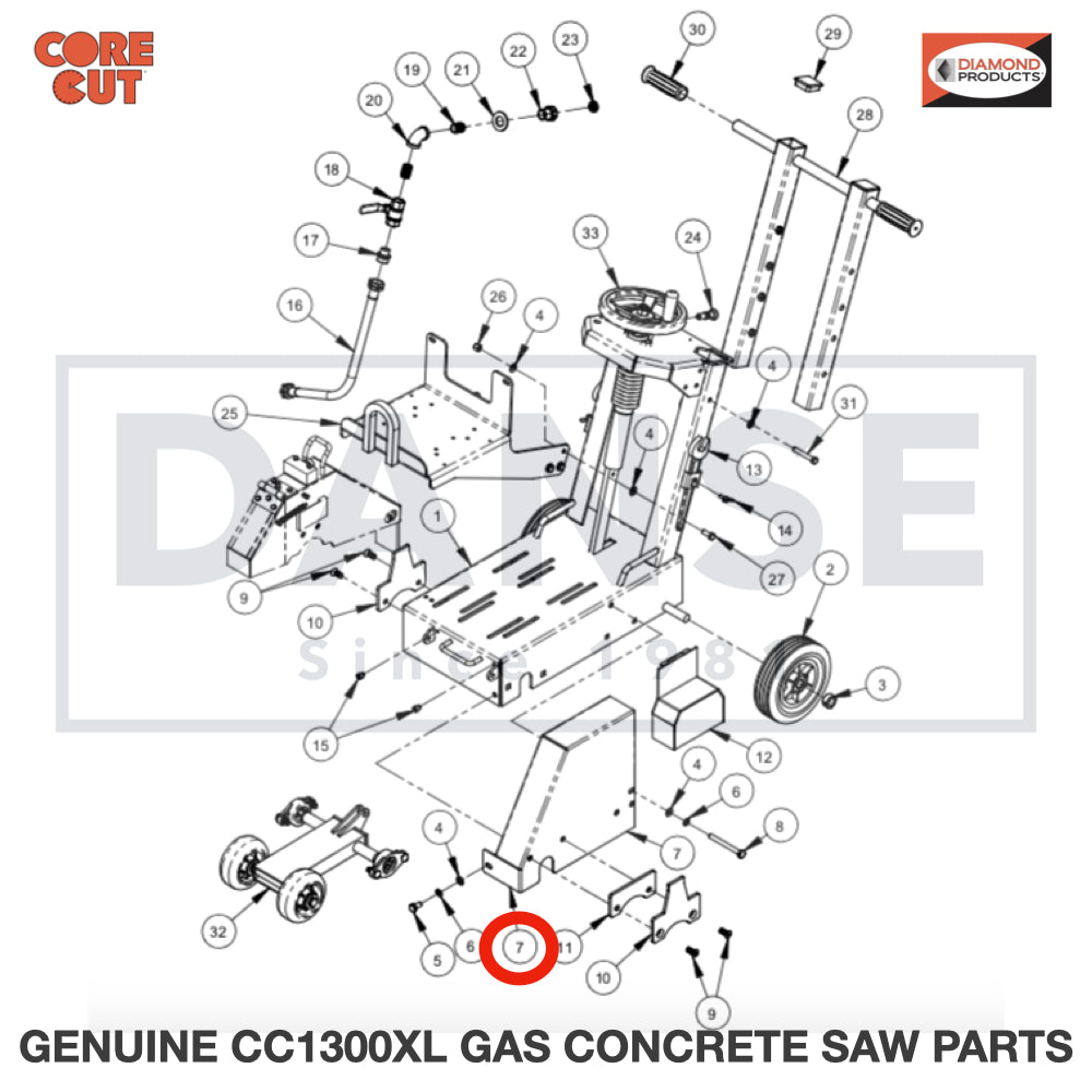 6048149 Belt Guard (Upcut) fits Core Cut CC1300XL Concrete Floor Saw by Diamond Products