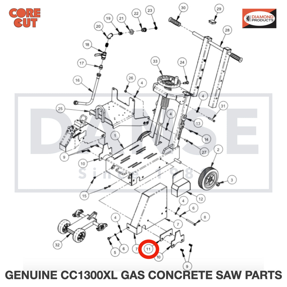 6048915 Tapered Guard Mount Spacer fits Core Cut CC1300XL Concrete Floor Saw by Diamond Products