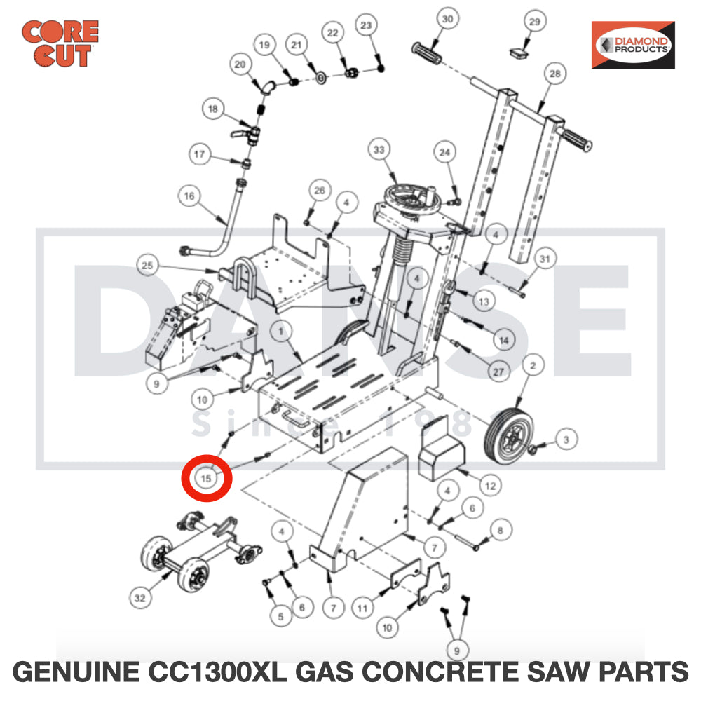 2900980 Capscrew, Soc. Hd., M8-1.25 x 8mm fits Core Cut CC1300XL Concrete Floor Saw by Diamond Products
