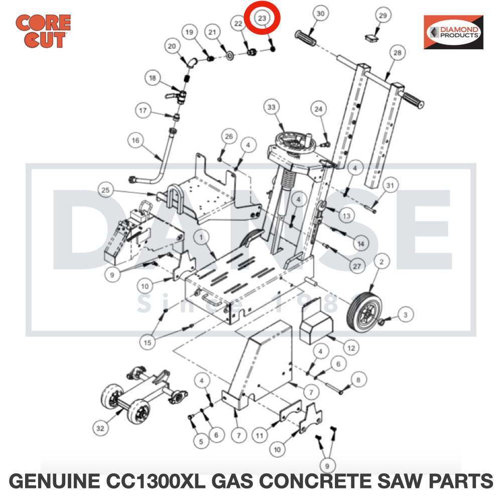 3200025 Hose Filter Washer fits Core Cut CC1300XL Concrete Floor Saw by Diamond Products