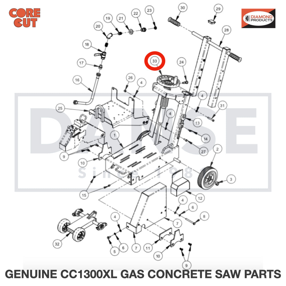 6048183 Screw Feed Assembly fits Core Cut CC1300XL Concrete Floor Saw by Diamond Products