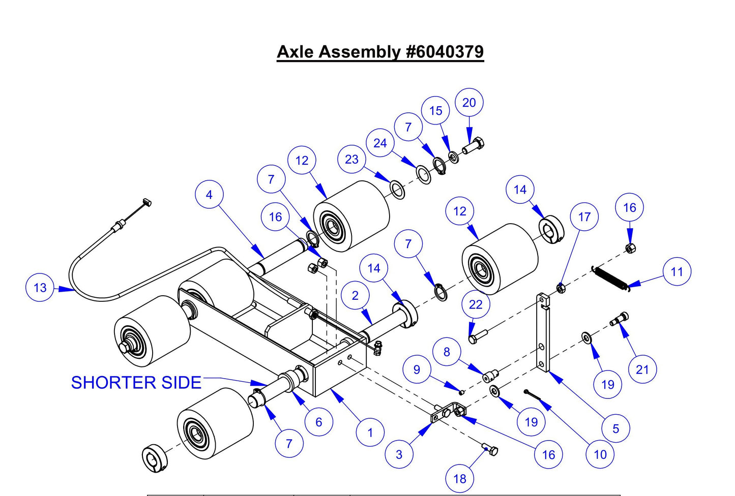 CC150XL-EE Axle Assembly