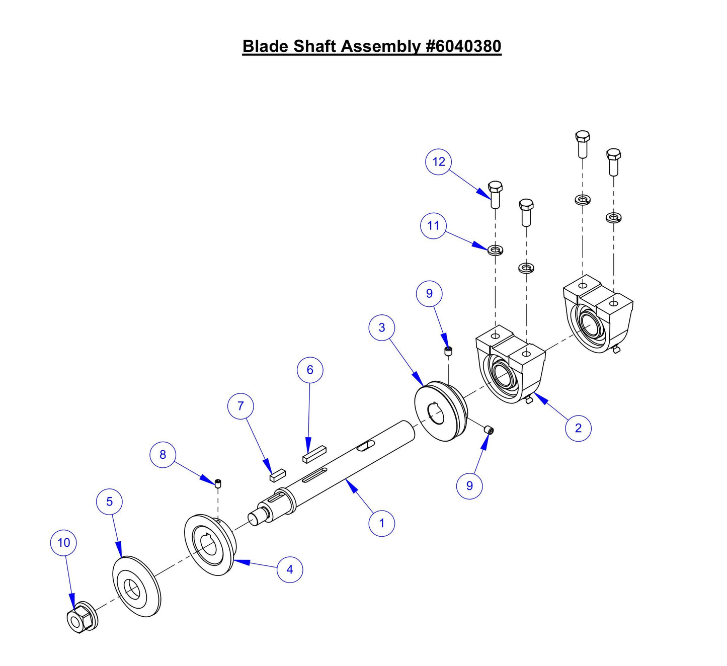 CC150XL-EE Blade Shaft Assembly