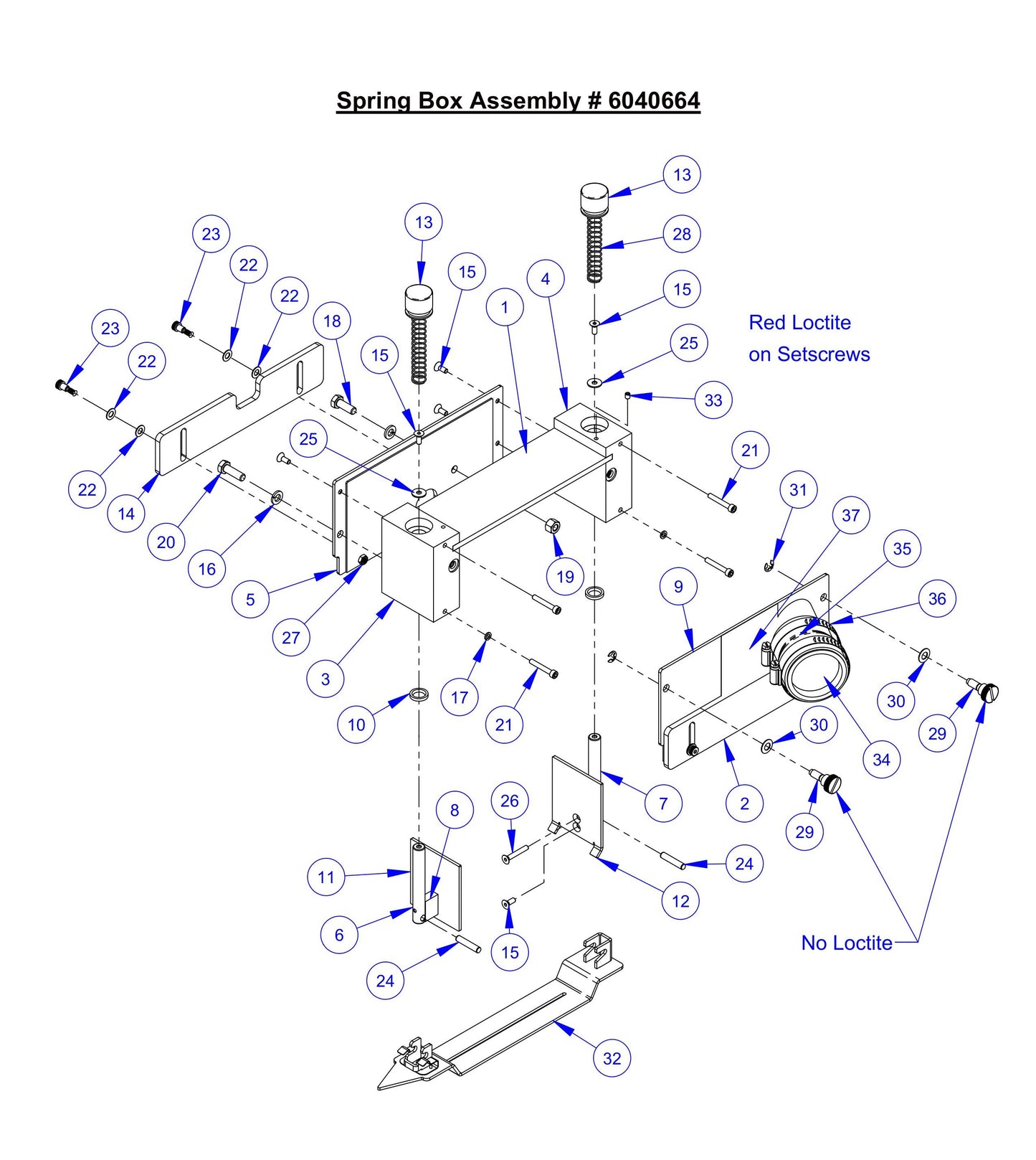 CC150XL-EE Spring Box Assembly Parts