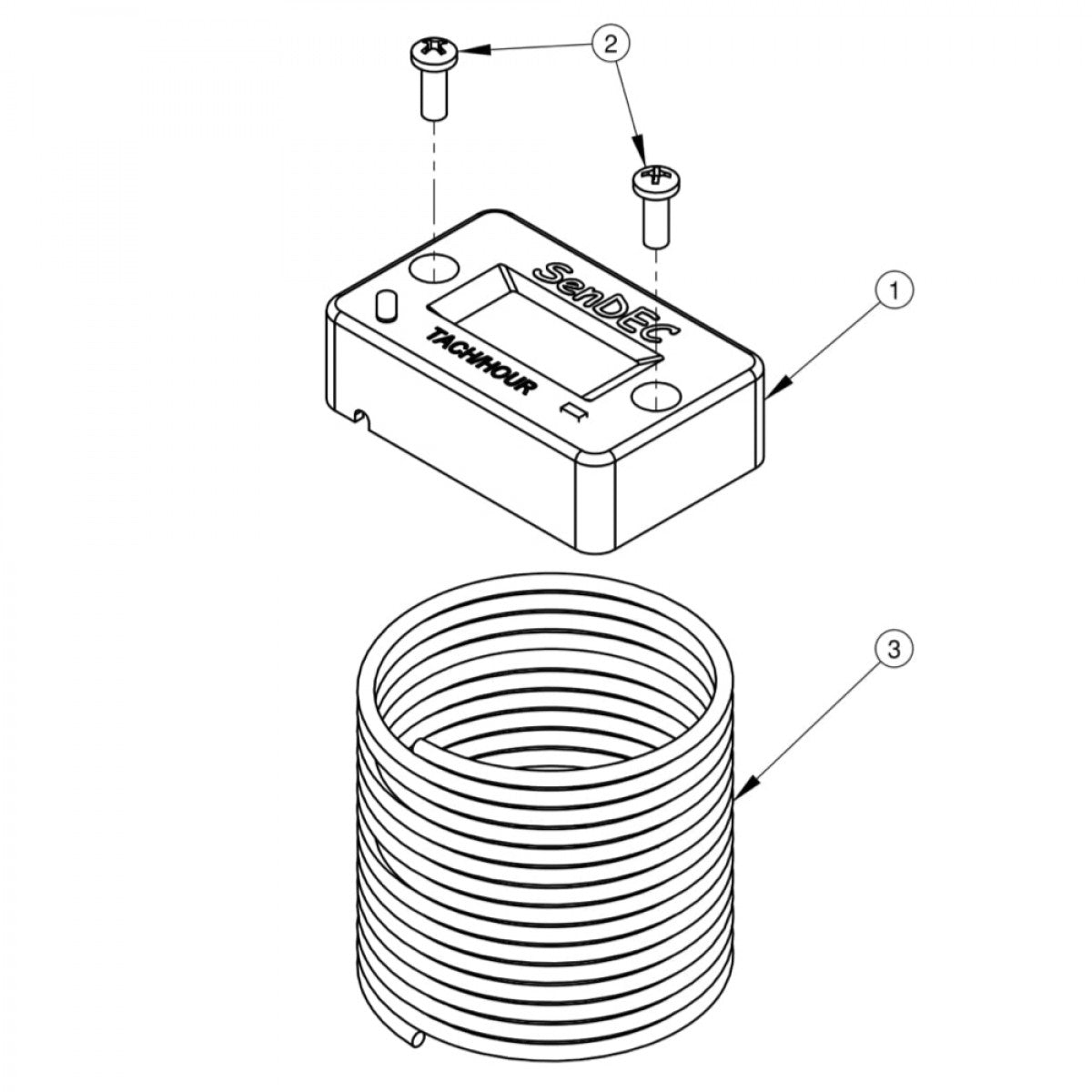 CC1800XL/CC1823BVXLP Tech/Hour meter Assembly Parts