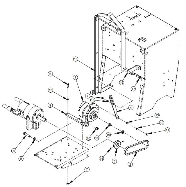 CC2500 Alternator Assembly Option for Hydraulic Saws (Power Raise)