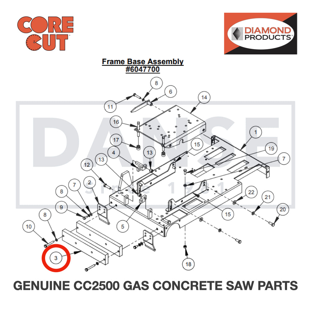 Saw Weight, 13 Pound 6048067 for CC2500 Saw by Core Cut Diamond Products