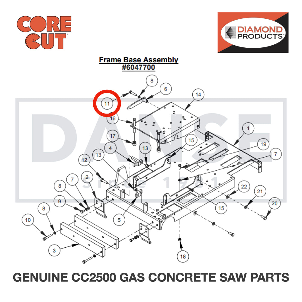 Cap Screw, Hex Hd., M10-1.5 x 50mm 2900318 for CC2500 Saw by Core Cut Diamond Products