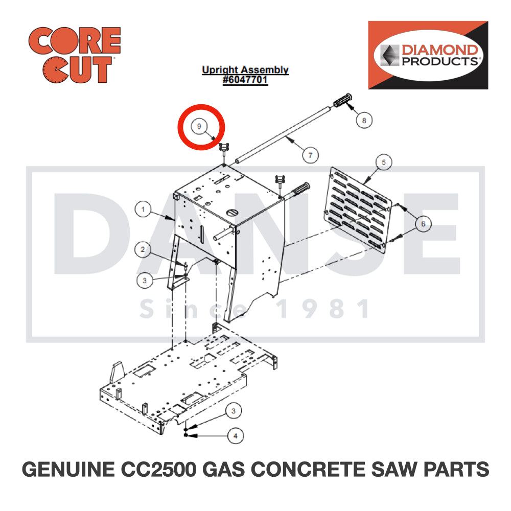 Hand Lock Knob, 3/8"-16 2900234 for CC2500 Saw by Core Cut Diamond Products