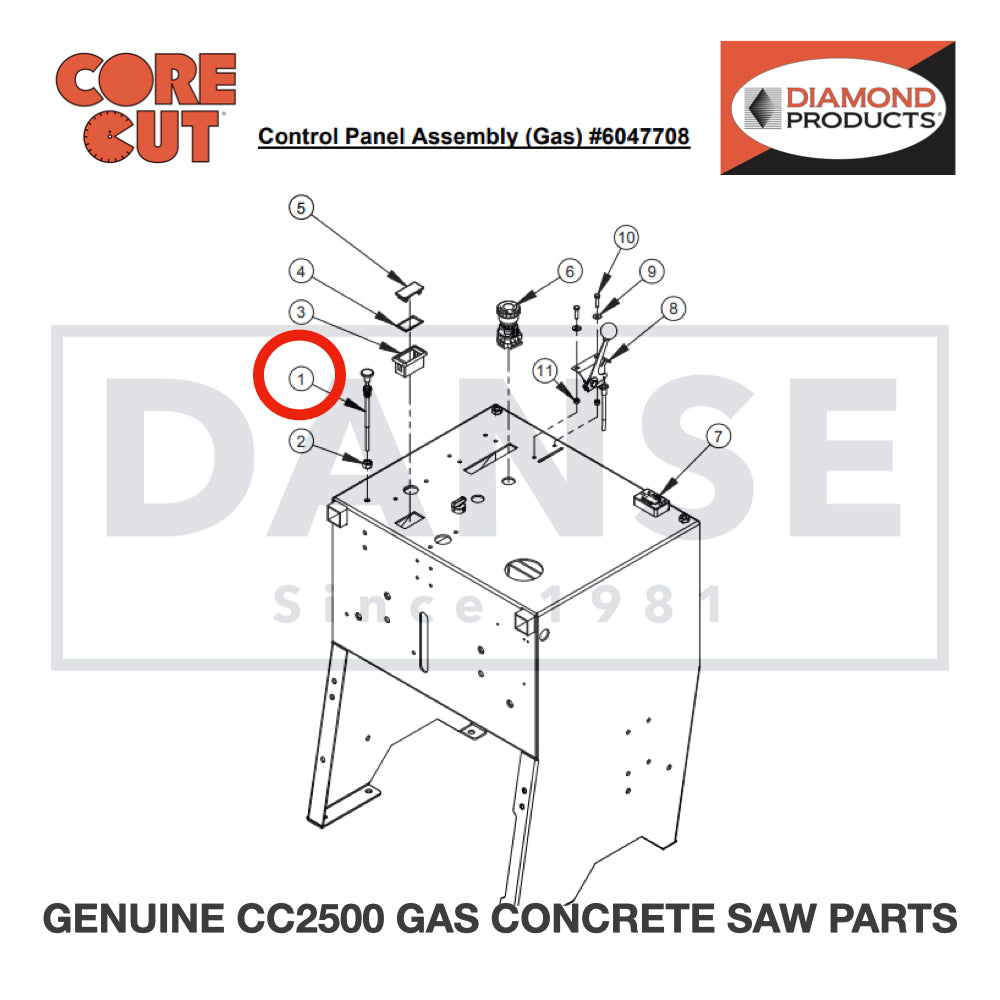 Choke Cable 2500377 for CC2500 Saw by Core Cut Diamond Products
