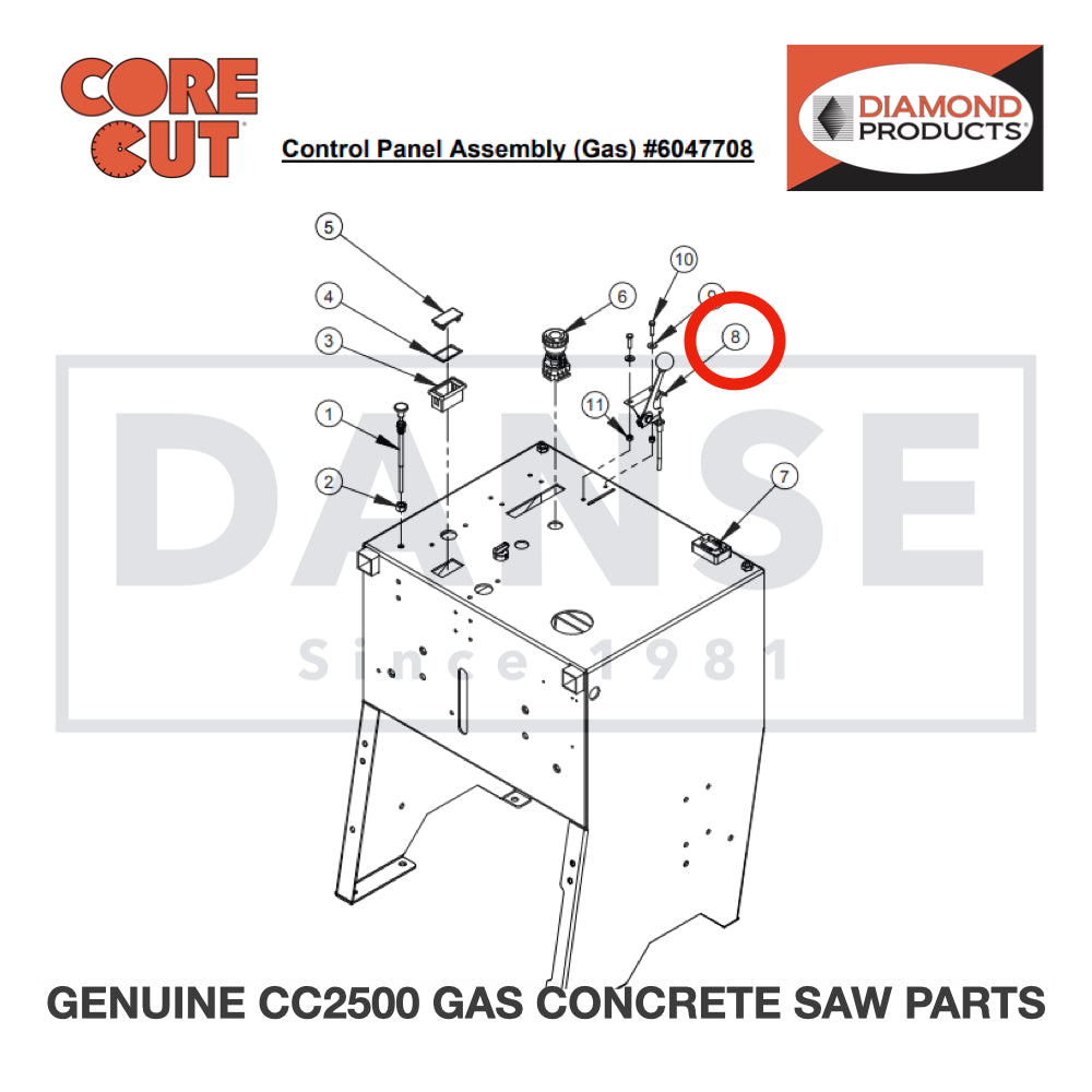 Throttle Control, 36" 2500810 for CC2500 Saw by Core Cut Diamond Products