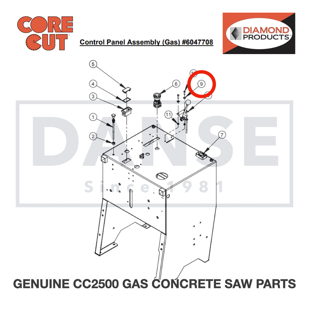 Flat Washer, #10 USS 2900016 for CC2500 Saw by Core Cut Diamond Products