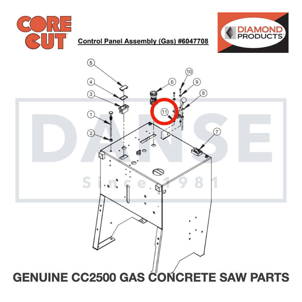 Lock Nut, M5-0.8 Nylon Insert 2900301 for CC2500 Saw by Core Cut Diamond Products