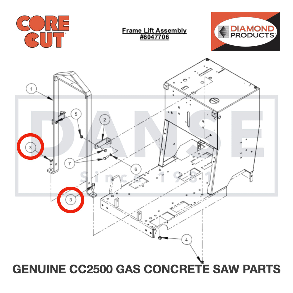 Cap Screw, Hex Hd., M12-1.75 x 30mm 2900330 for CC2500 Saw by Core Cut Diamond Products