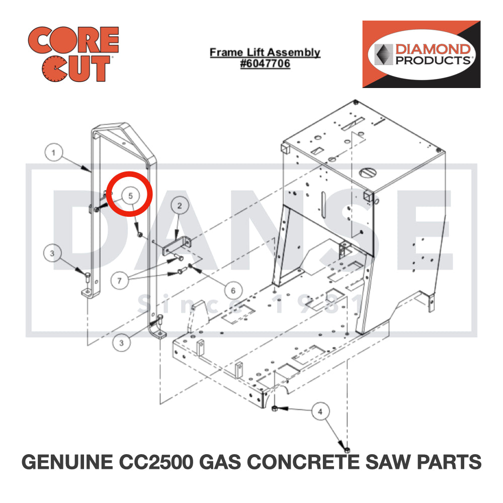 Lock Nut, M10-1.5 Nylon Insert 2900304 for CC2500 Saw by Core Cut Diamond Products