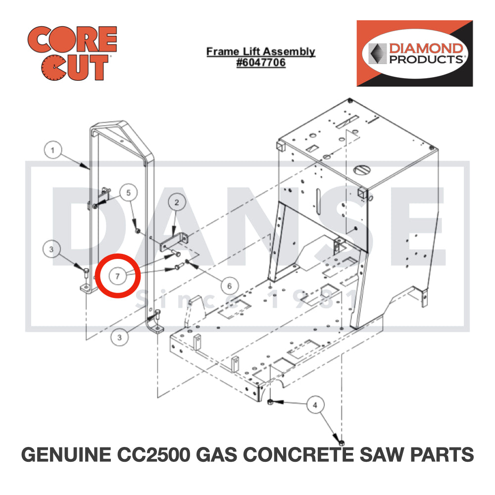 Cap Screw, Hex Hd., M10-1.5 x 30mm 2900223 for CC2500 Saw by Core Cut Diamond Products