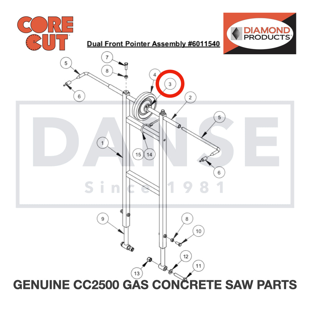 Shaft Collar, 3/4" Split 2504577 for CC2500 Saw by Core Cut Diamond Products