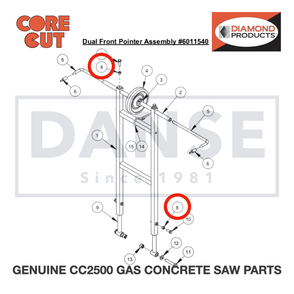 Hex Nut, 3/8-16 2900033 for CC2500 Saw by Core Cut Diamond Products