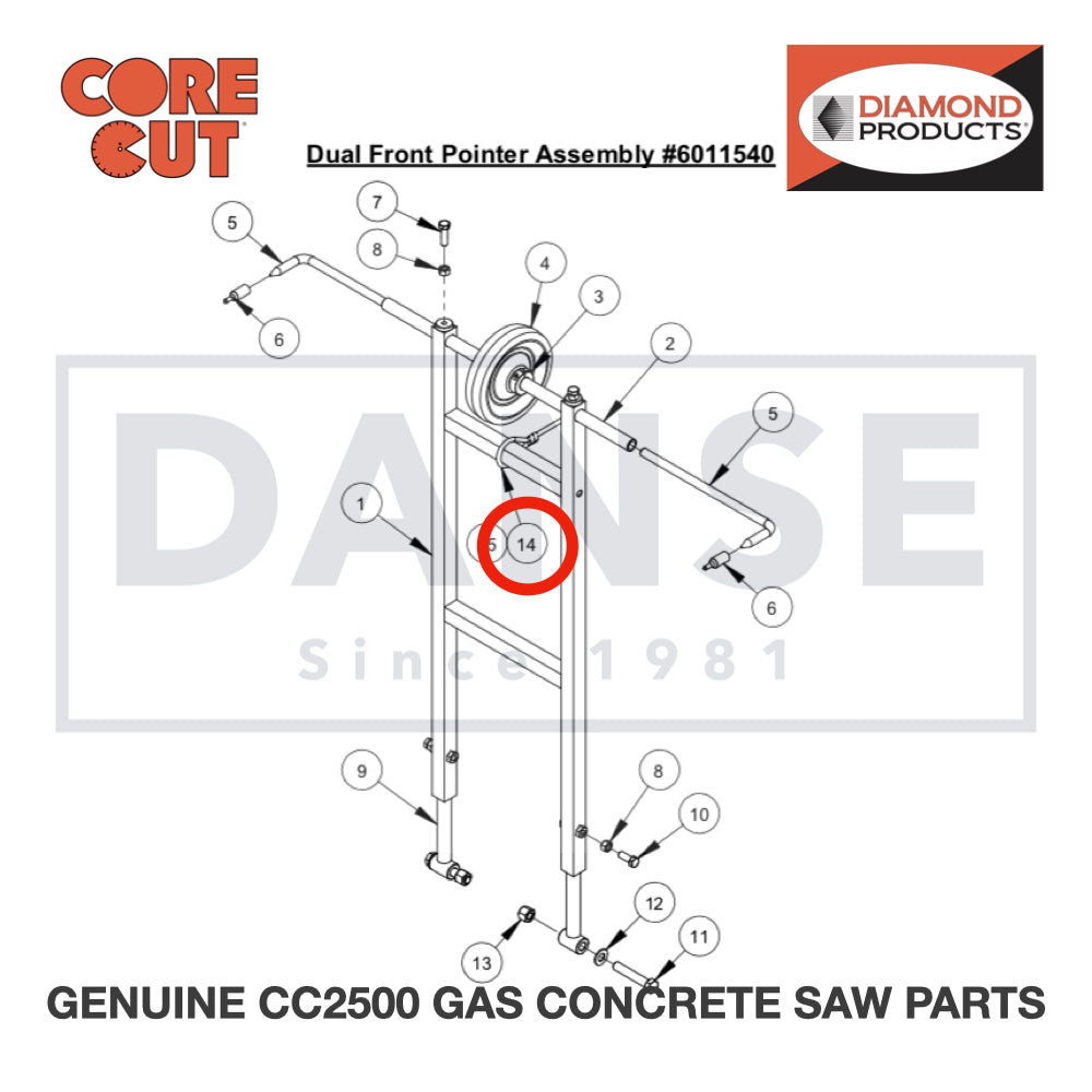 Pointer Rope 11 Foot 6017241 for CC2500 Saw by Core Cut Diamond Products
