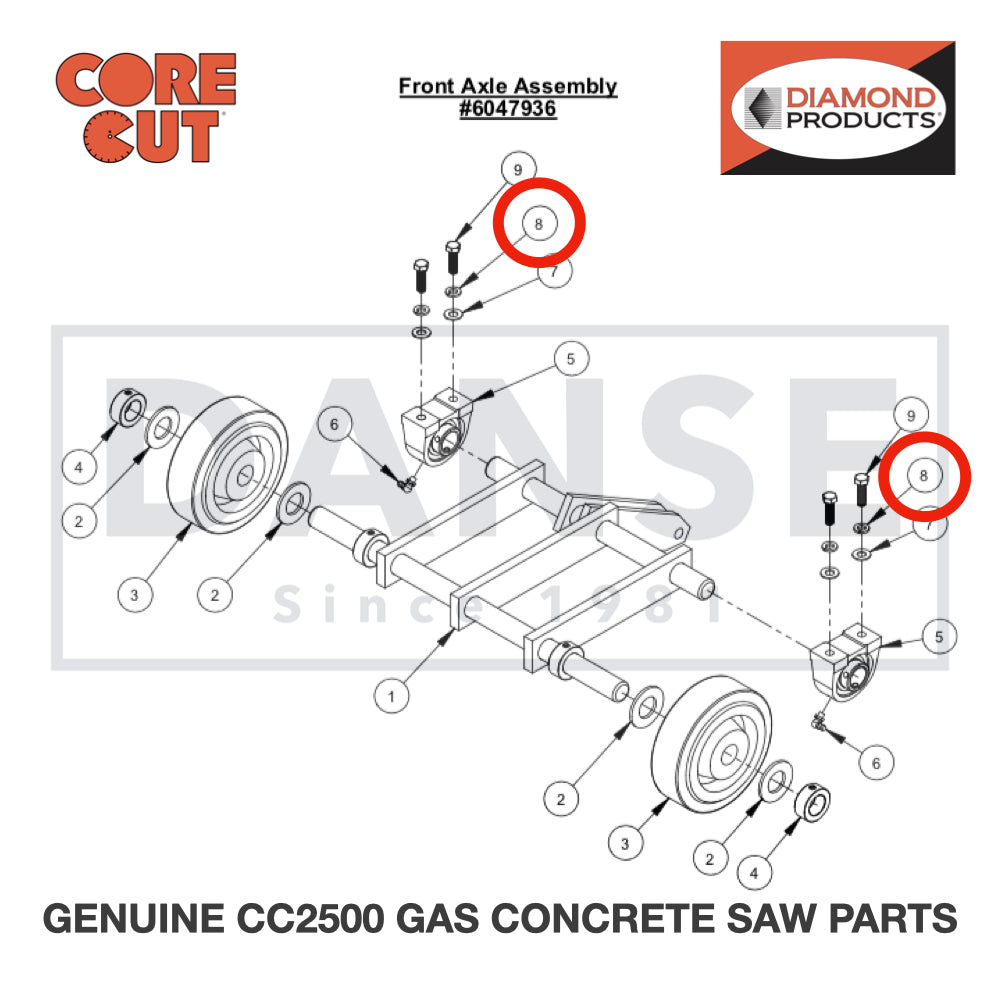 Lock Washer, 3/8" Split 2900006 for CC2500 Saw by Core Cut Diamond Products