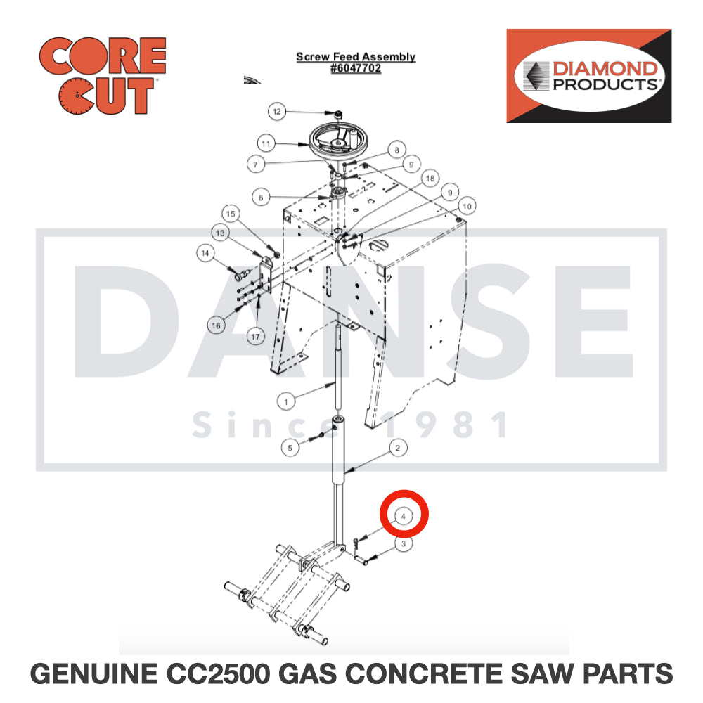 Hairpin Cotter, 1/8" x 1/2" to 3/4" 2900276 for CC2500 Saw by Core Cut Diamond Products