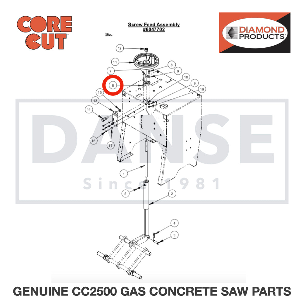 Bearing, 5/8", Two Bolt Flange 2500807 for CC2500 Saw by Core Cut Diamond Products