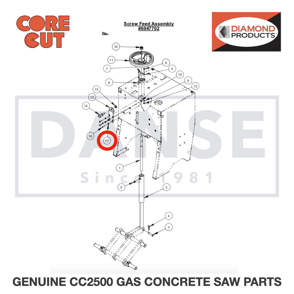 Flat Washer, #10 USS 2900016 for CC2500 Saw by Core Cut Diamond Products