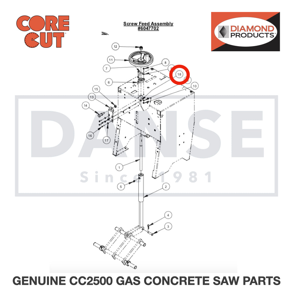 Lock Nut, M5 Nylon 2900301 for CC2500 Saw by Core Cut Diamond Products