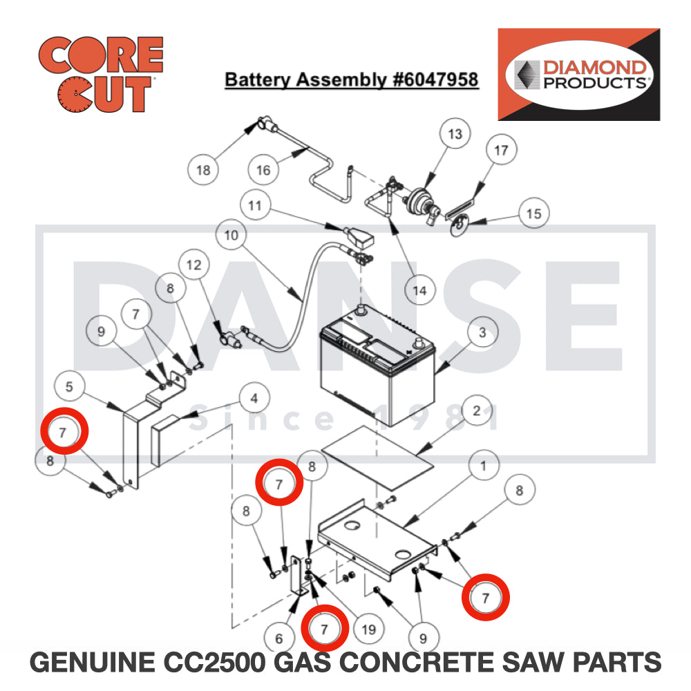 Flat Washer, 5/16" SAE 2900022 for CC2500 Saw by Core Cut Diamond Products