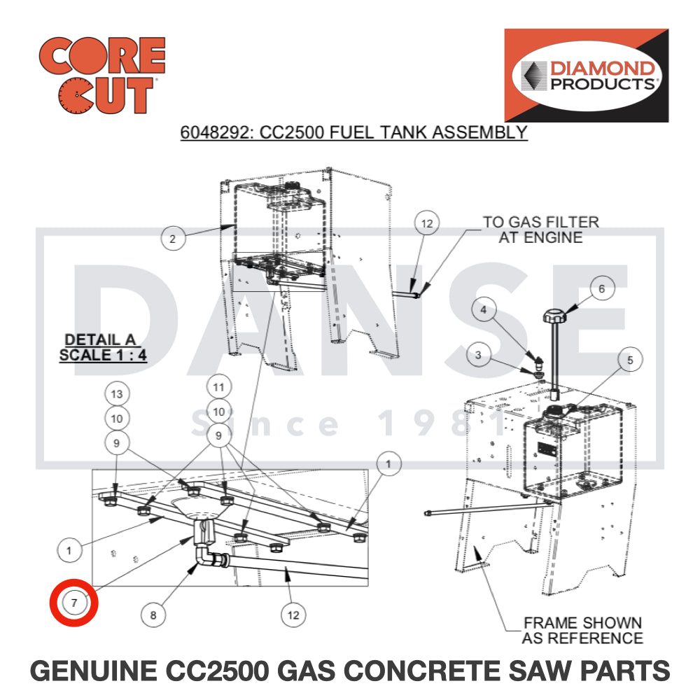 Ball Valve 1/4 Inch NPT 3200108 for CC2500 Saw by Core Cut Diamond Products