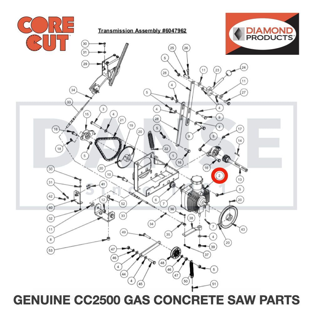 Eaton 6 Transmission 2600015 for CC2500 Saw by Core Cut Diamond Products