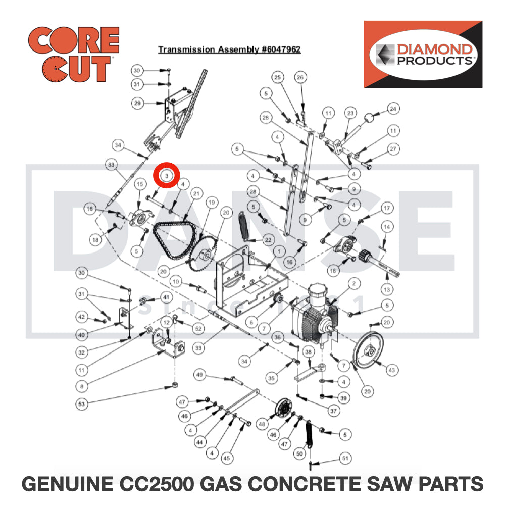 Cap Screw, Hex Hd., M10-1.5 x 80mm 2900319 for CC2500 Saw by Core Cut Diamond Products