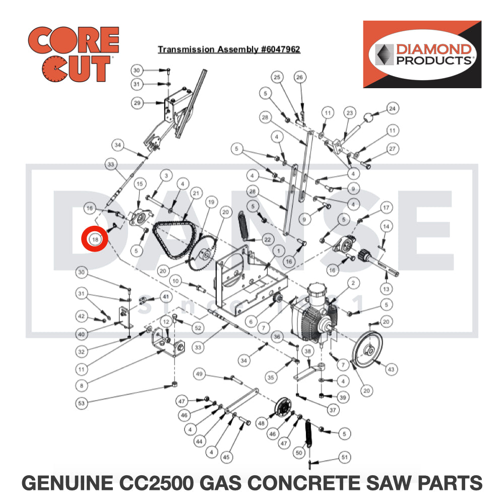 Grease Fitting, 1/4" NPT x 45 degree 2900184 for CC2500 Saw by Core Cut Diamond Products
