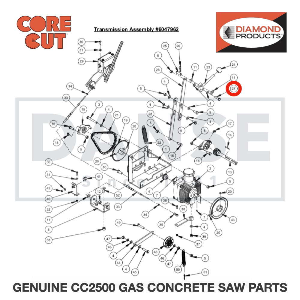 Cap Screw, Hex Hd., M10-1.5 x 35mm 2900315 for CC2500 Saw by Core Cut Diamond Products
