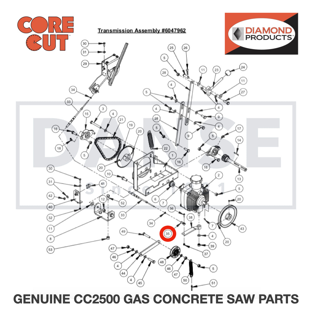 Rod End, #10-32 Female 2500791 for CC2500 Saw by Core Cut Diamond Products