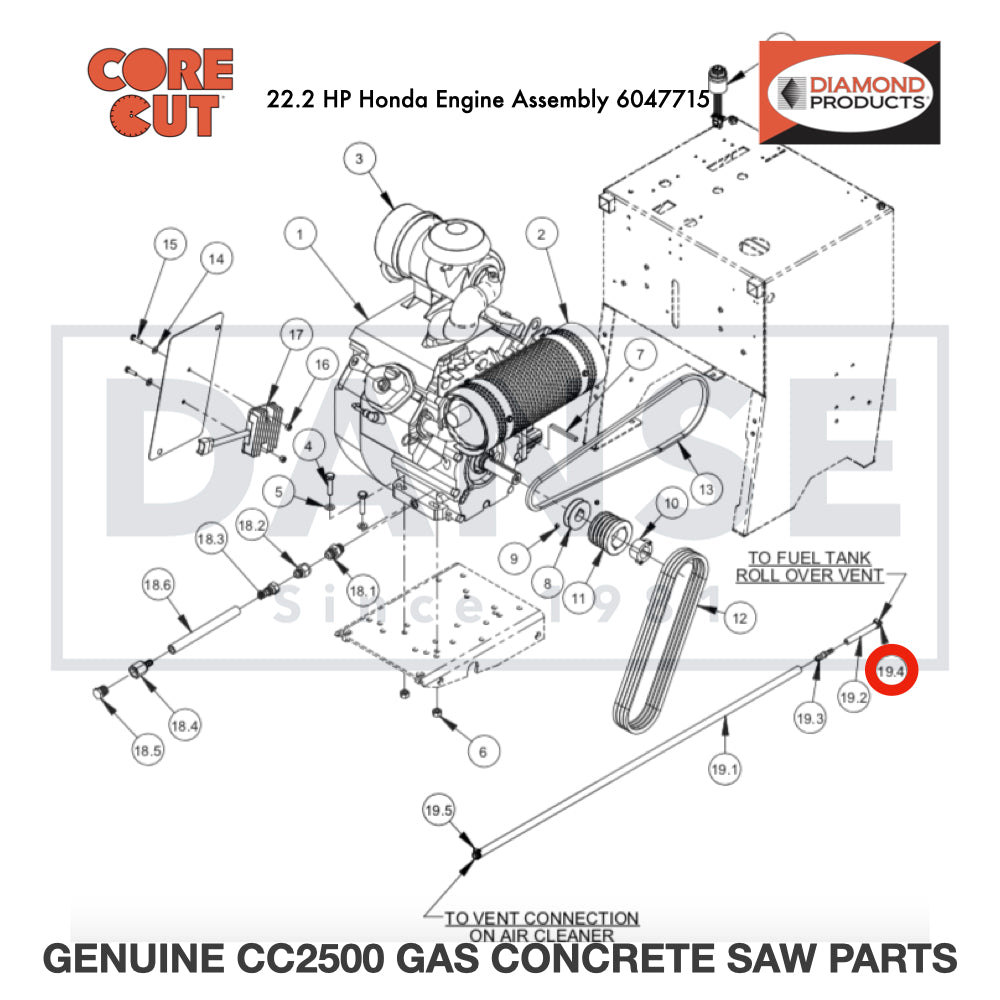 Hose Clamp #4 3200062 for CC2500 Saw by Core Cut Diamond Products