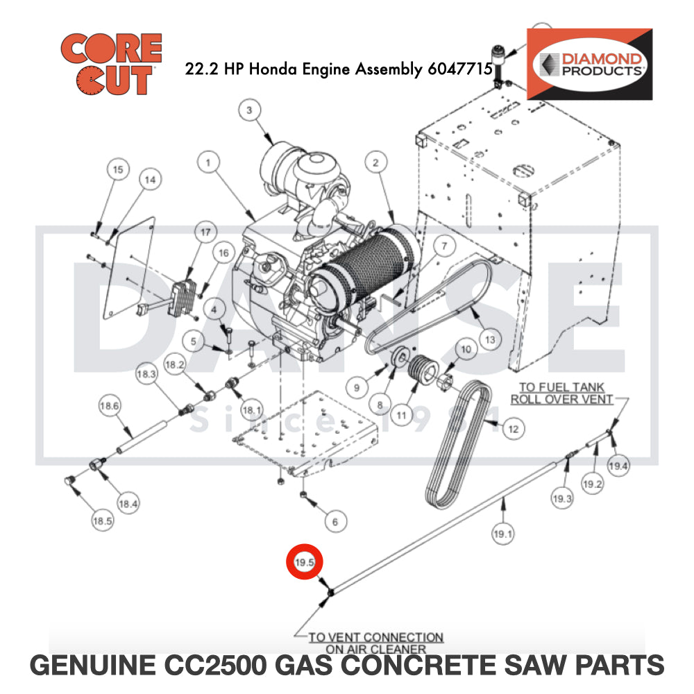 Hose Clamp #6 3200390 for CC2500 Saw by Core Cut Diamond Products