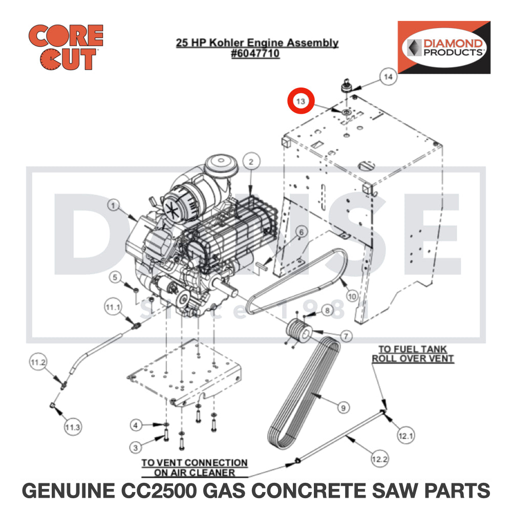Flat Washer, 3/4" SAE 2900003 for CC2500 Saw by Core Cut Diamond Products