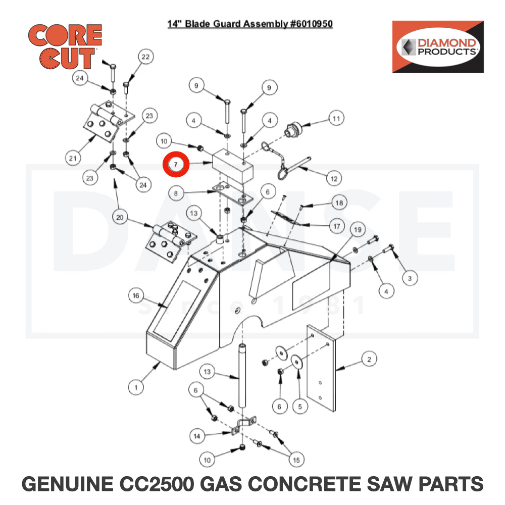 Water Manifold 6010261 for CC2500 Saw by Core Cut Diamond Products