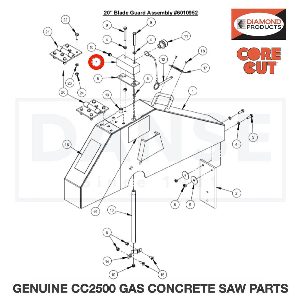 Water Manifold 6010261 for CC2500 Saw by Core Cut Diamond Products