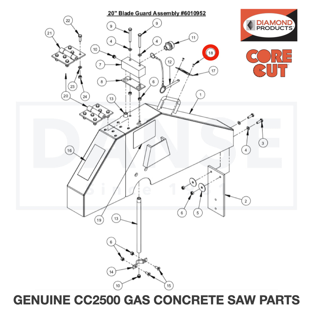 Rivet, 1/8" Dia. 2900287 for CC2500 Saw by Core Cut Diamond Products