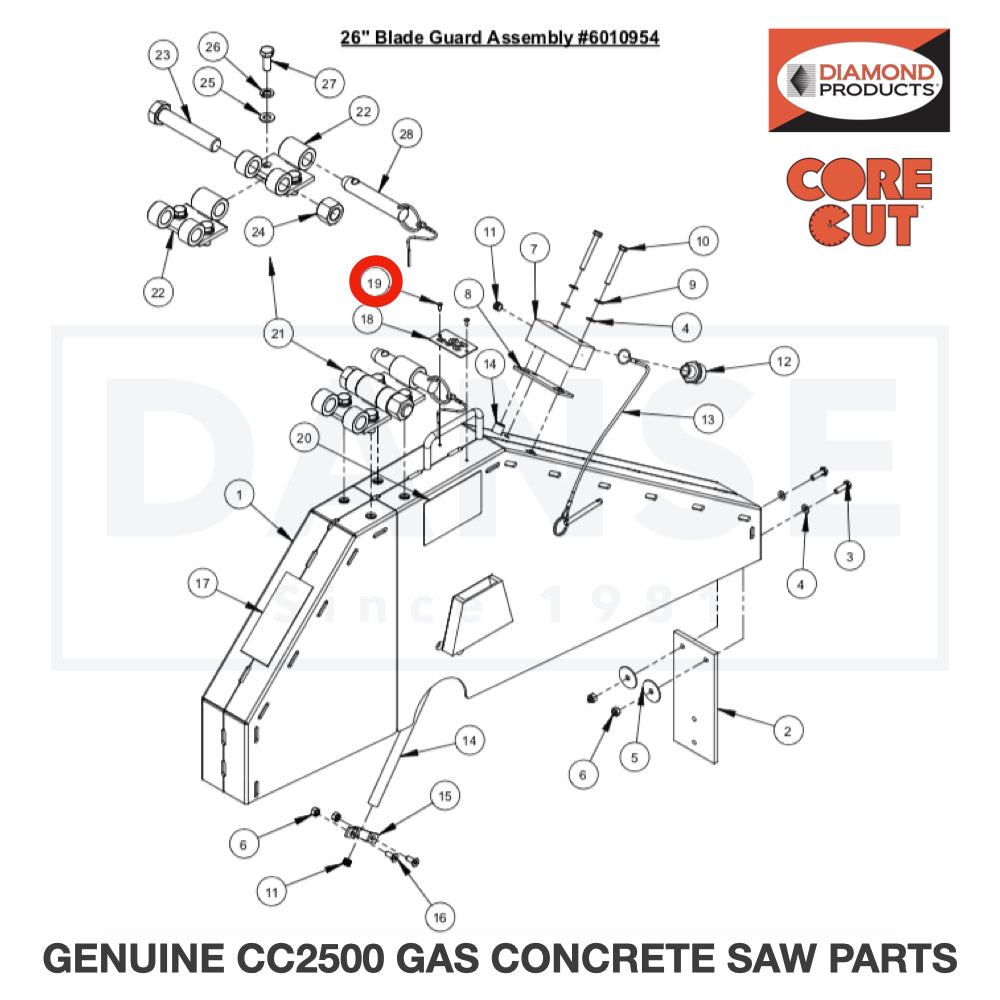 Rivet, 1/8" Dia. 2900287 for CC2500 Saw by Core Cut Diamond Products